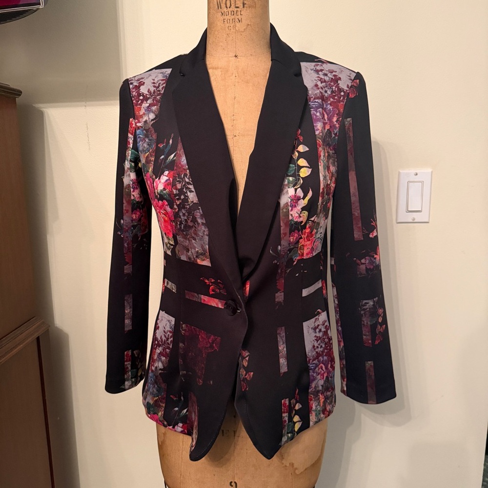 Joseph Ribkoff Abstract Floral Blazer
